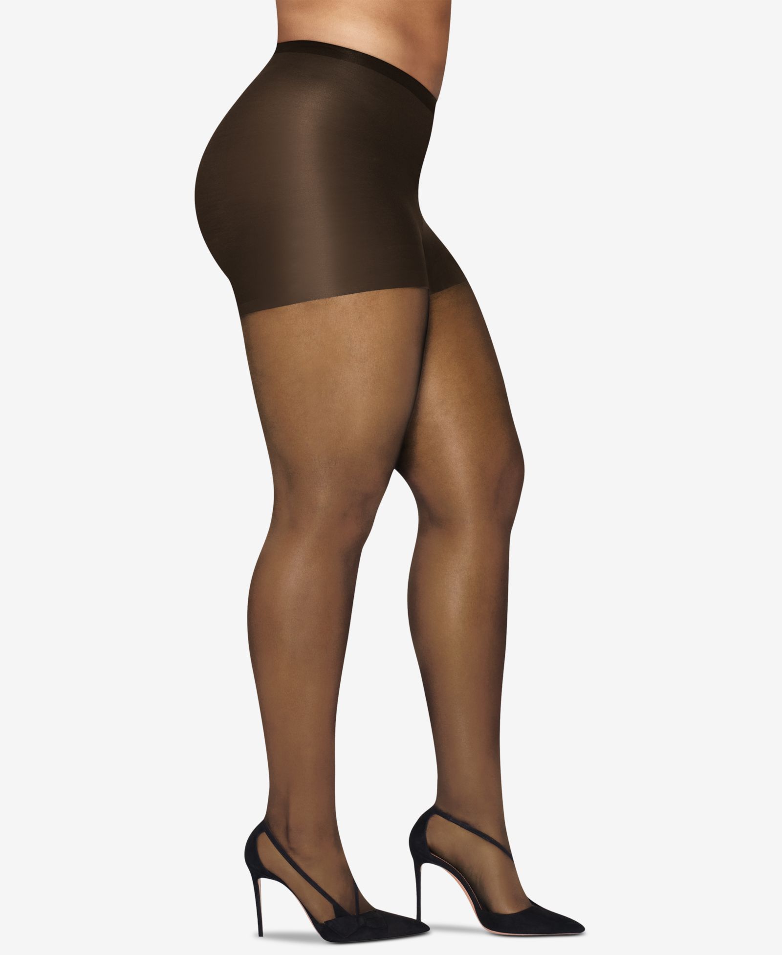 Колготки Hanes Curves Plus Size Silky Sheer Control Top