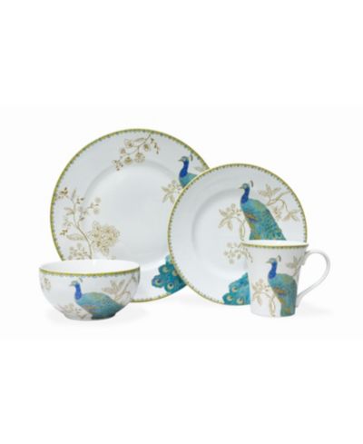 Набор столовой 222 Fifth Peacock Garden, 16 шт., на 4 персоны