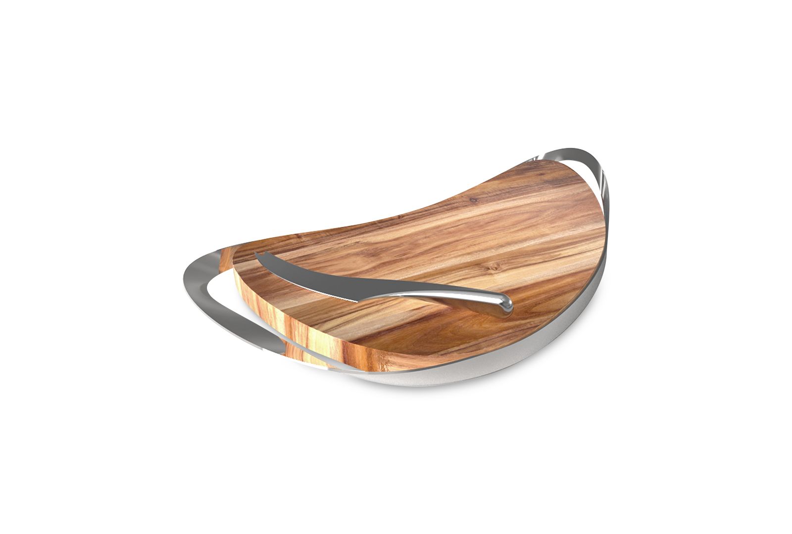 Nambé Pulse Cheese Board with Knife