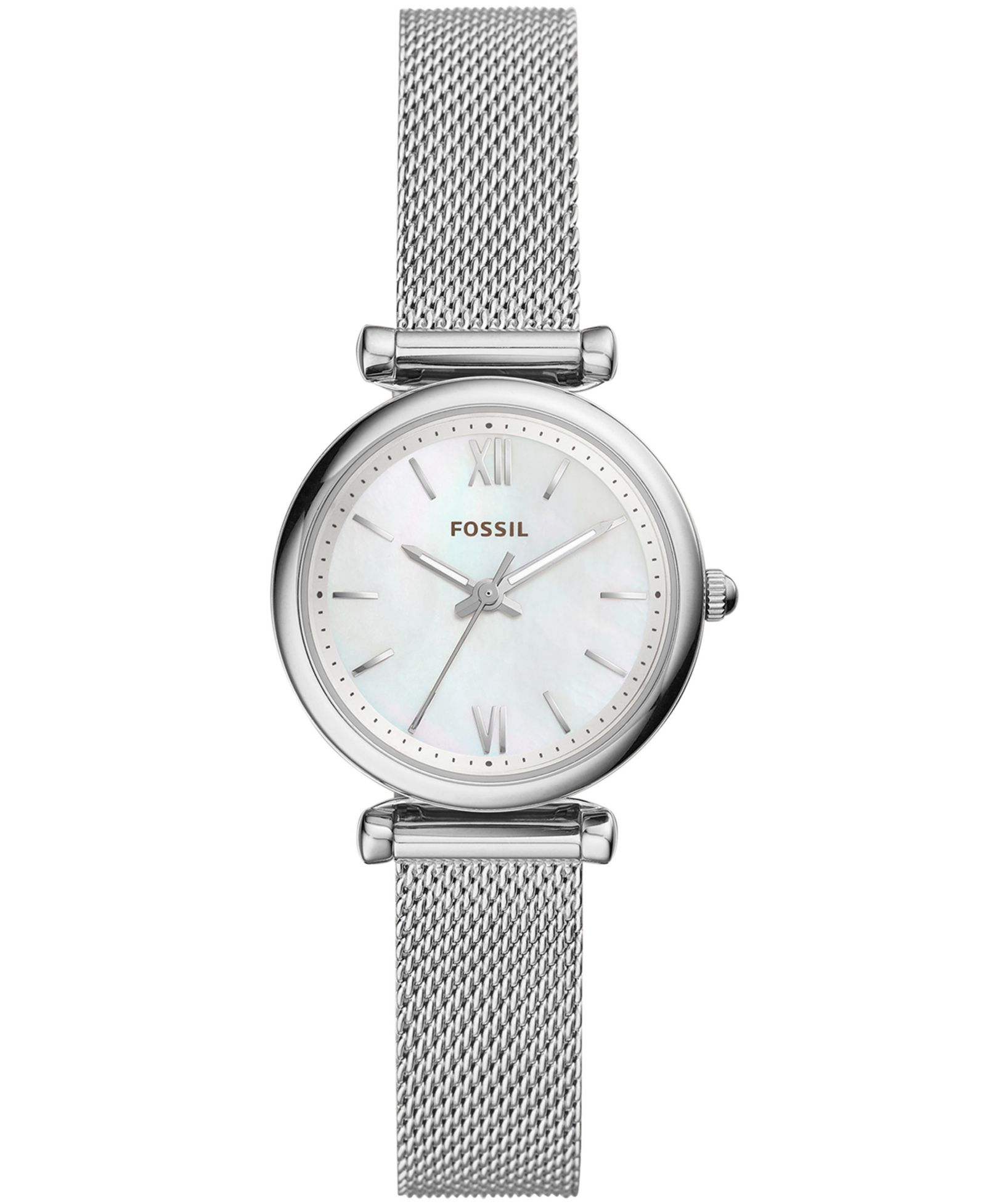 Женские часы Fossil Mini Carlie Stainless Steel Mesh, 28mm