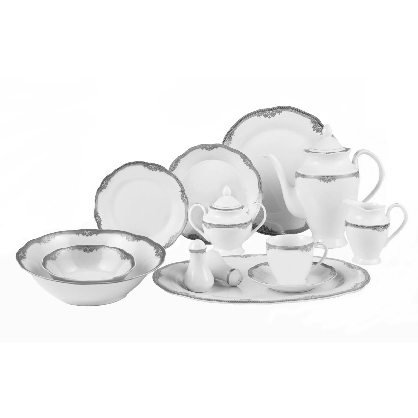 Набор столовой Lorren Home Trends Elizabeth 57-Pc. на 8 персон