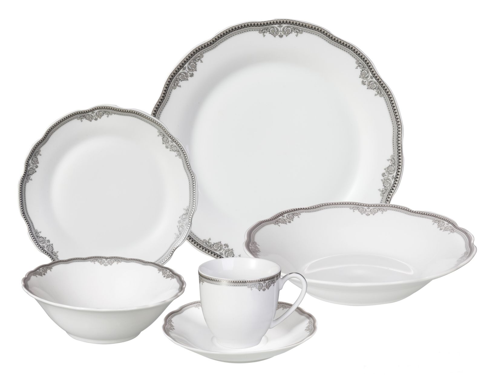 Набор столовой посуды Lorren Home Trends Elizabeth, 24-Pc.