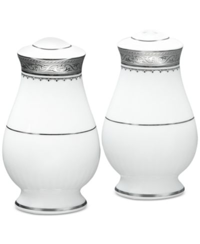 Noritake Odessa Platinum Salt & Pepper Shakers