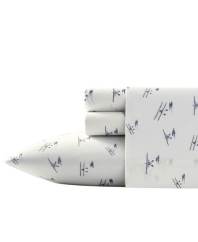 Eddie Bauer Printed 100% Cotton Percale 4-Pc. Sheet Set, Queen