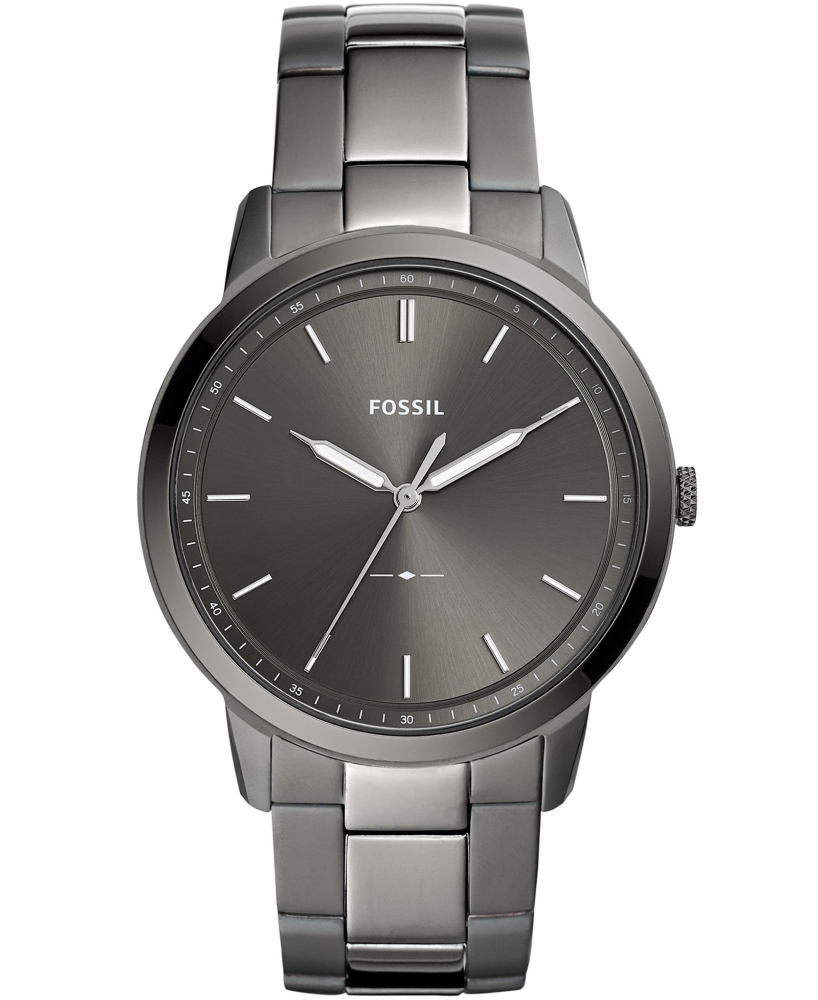 Часы Fossil Men's Minimalist Smoke Stainless Steel, 44mm