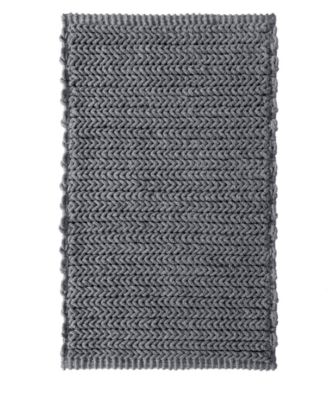Madison Park Lasso Yarn-Dyed Cotton Chenille Bath Rug, 24" x 40"