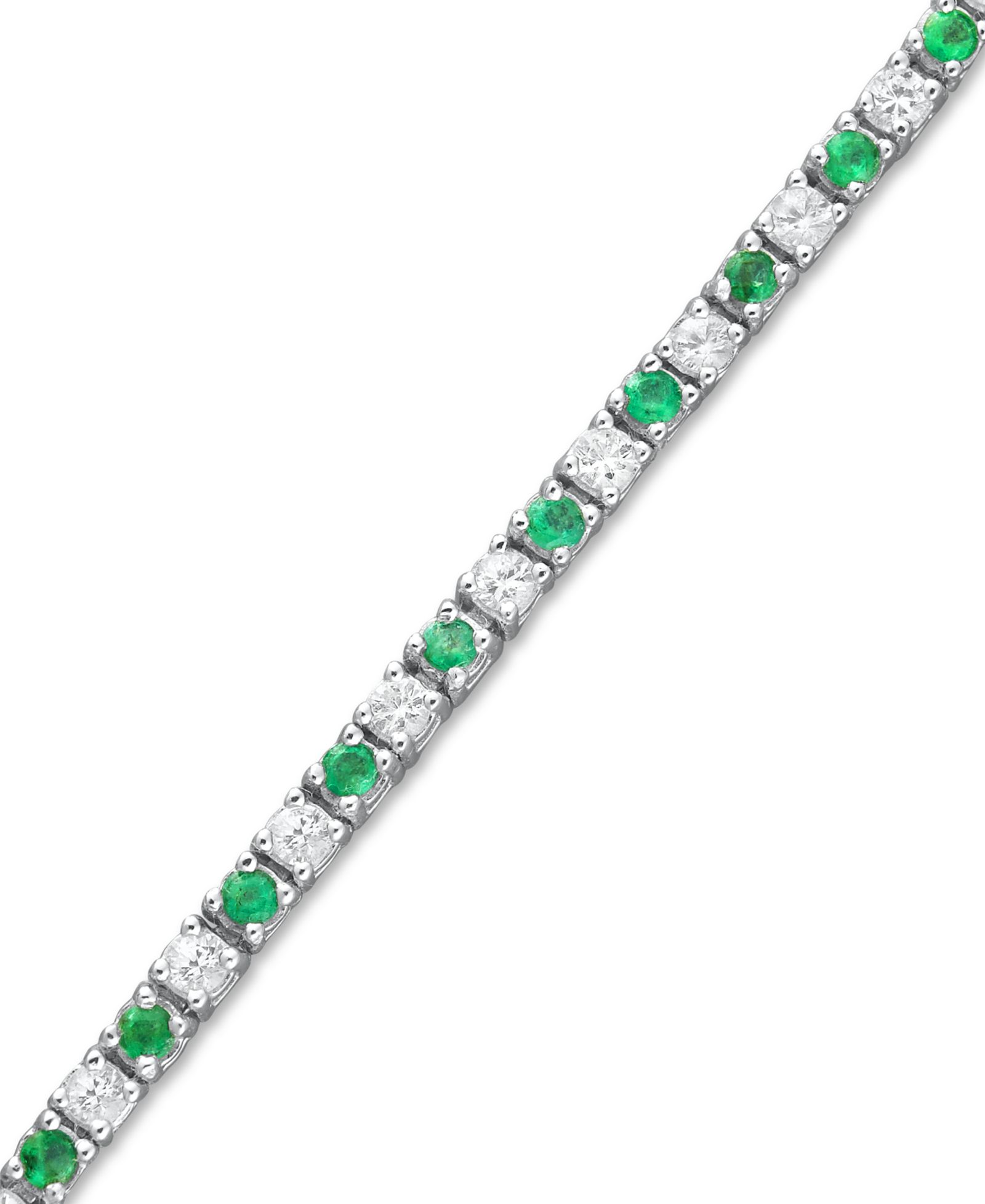 Браслет из стерлингового серебра с сапфиром (2-1/2 ct. t.w.) и белым сапфиром (2-3/4 ct. t.w.)