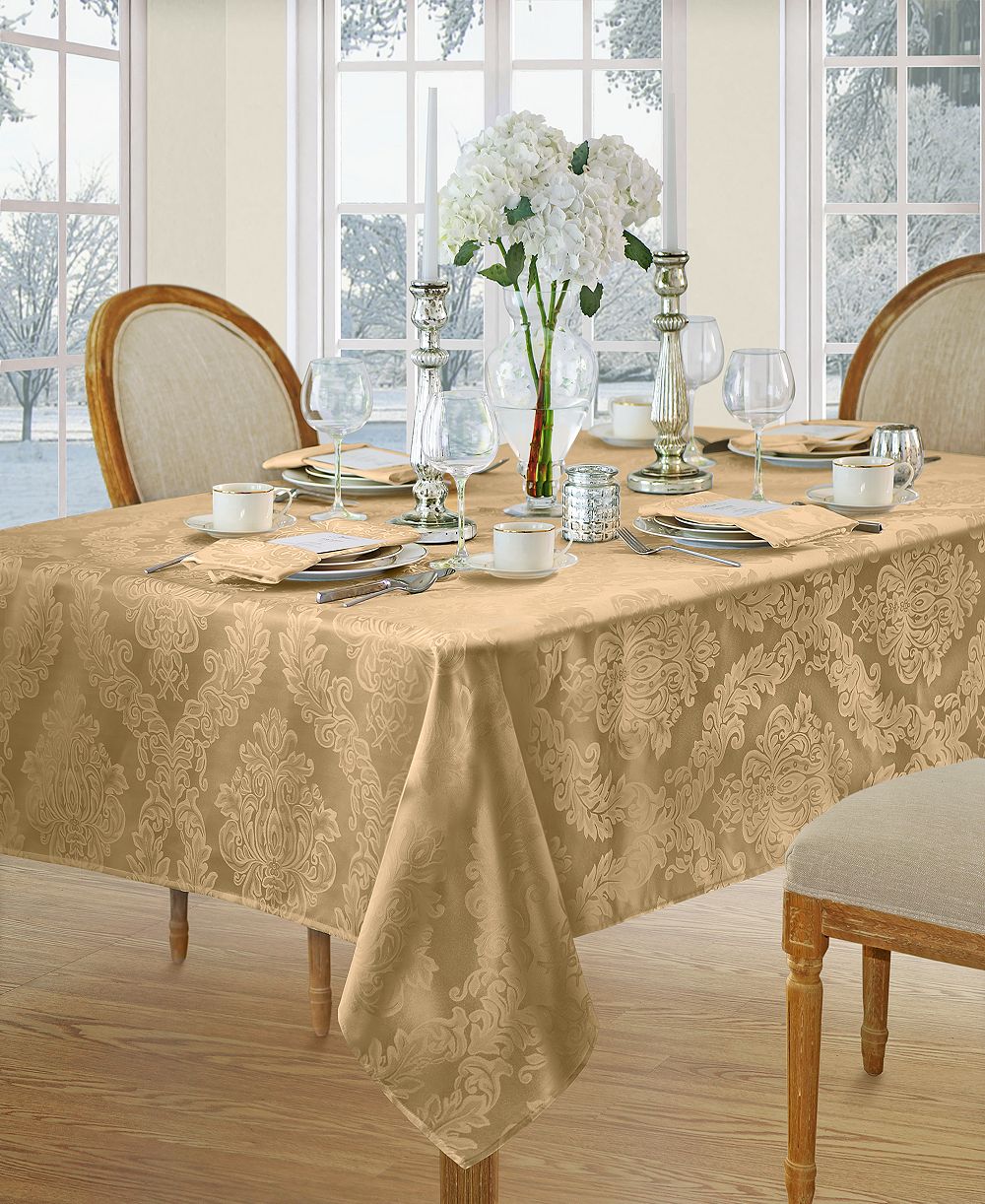 Elrene Barcelona Damask Tablecloth, 52" x 70"