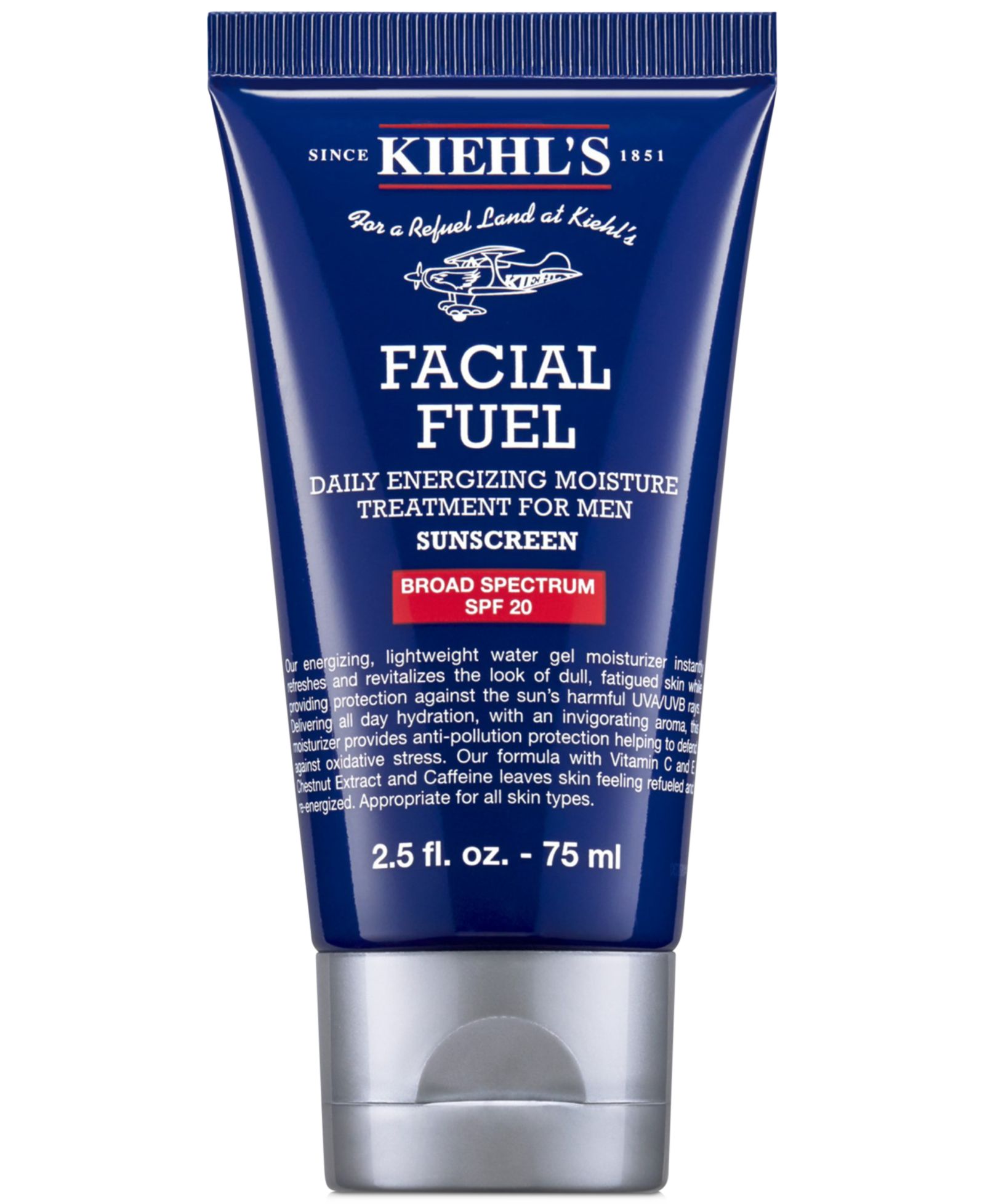 Kiehl's Since 1851 Facial Fuel Men’s SPF 20 Moisturizer, 2.5 fl. oz.