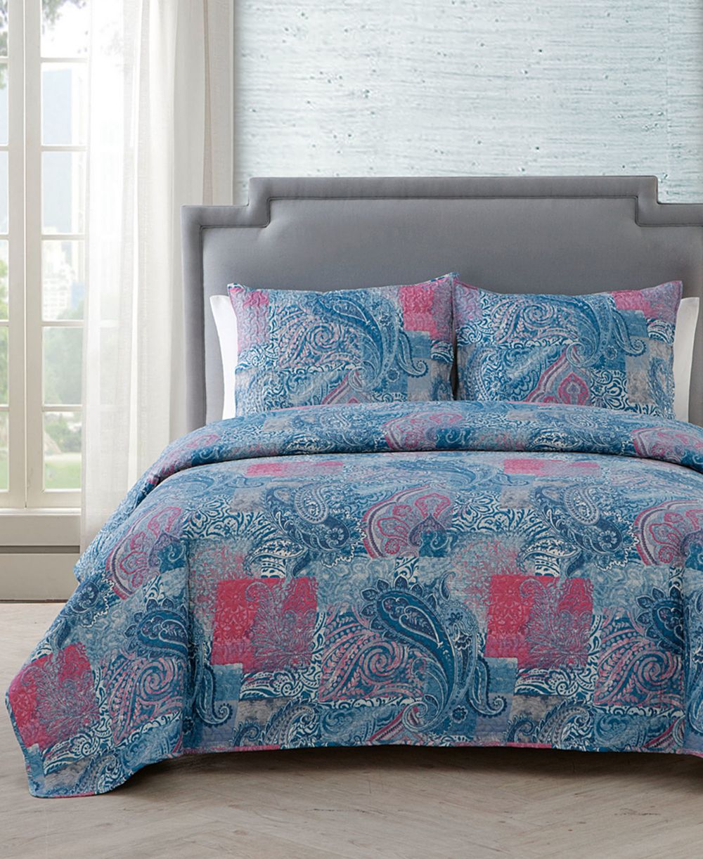 VCNY Home комплект стеганых одеял Ava Paisley, 3 предмета, размер King