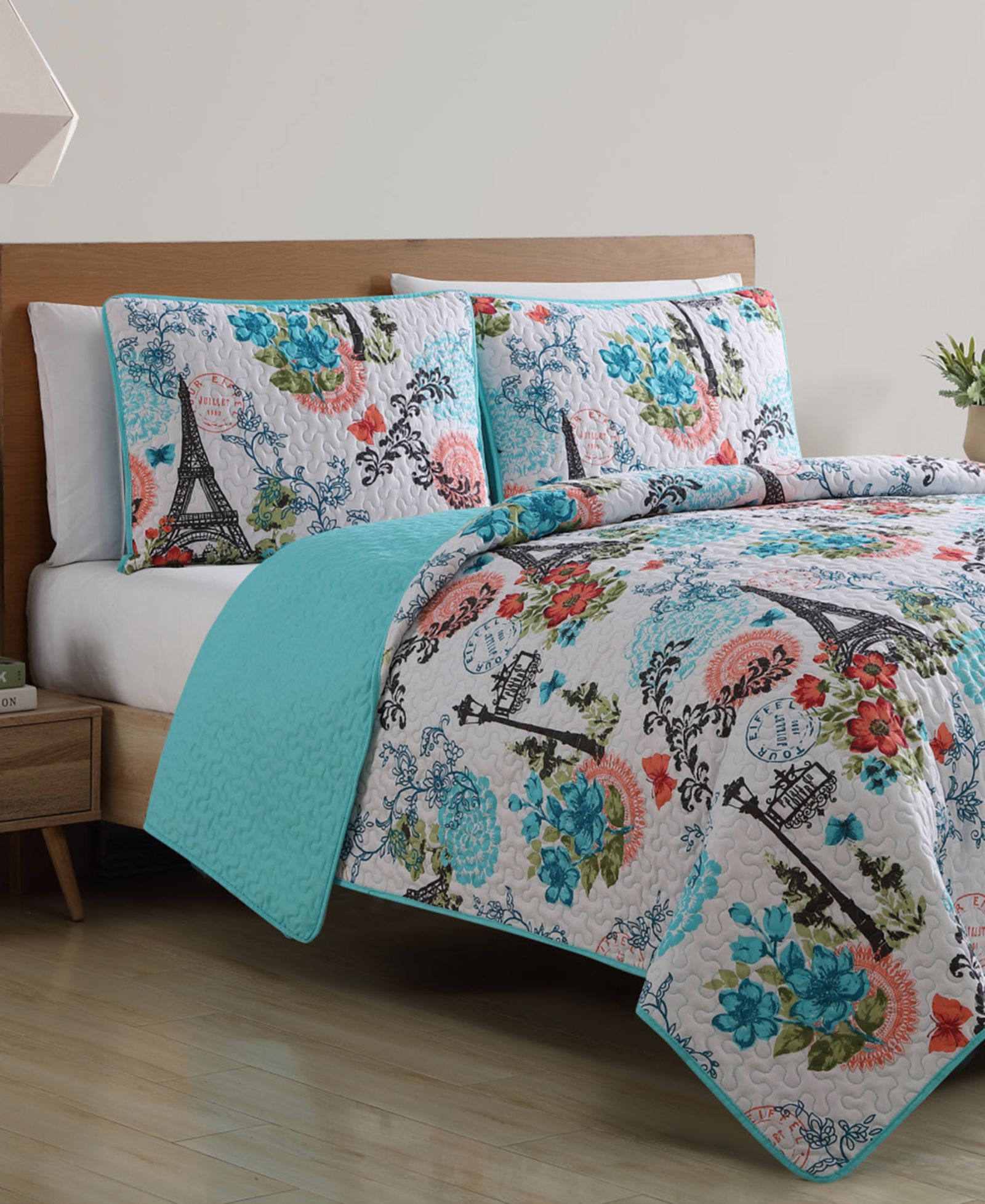 VCNY Home Eiffel Reversible 3-Pc. Quilt Set, King