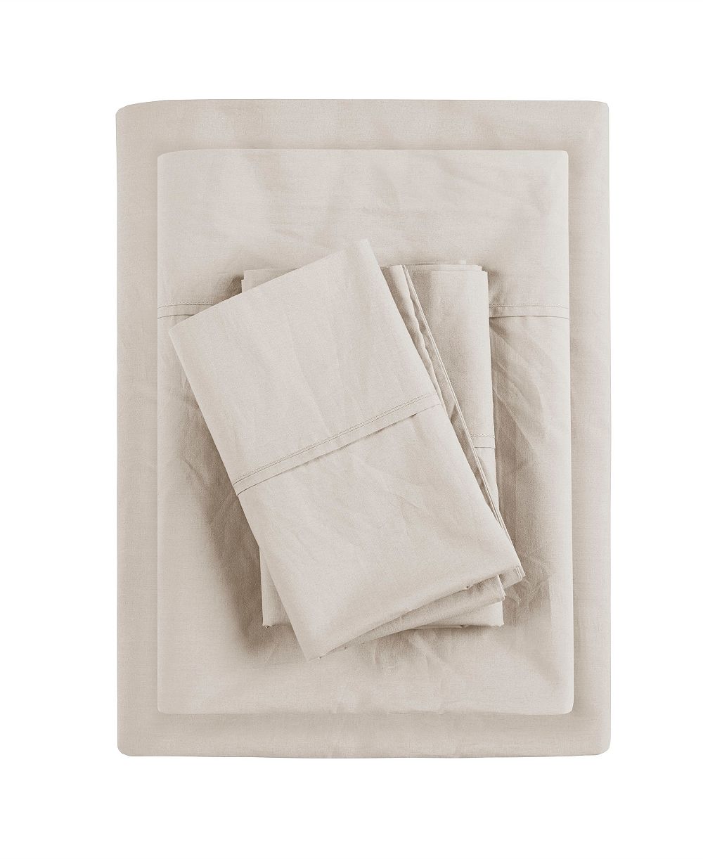 Madison Park Peached Cotton Percale 4-Pc. Sheet Set, California King