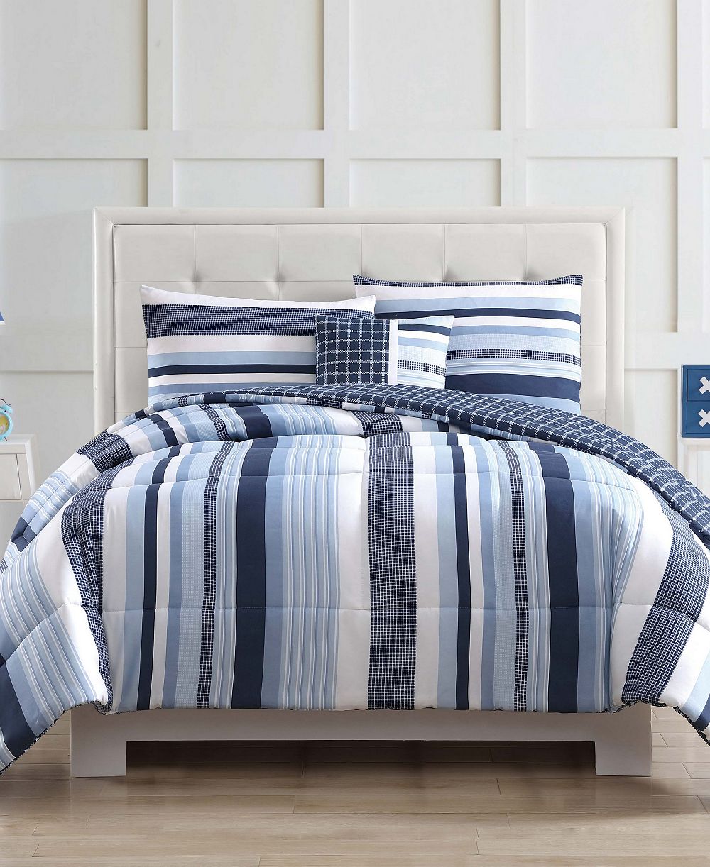 My World Kids Mason Stripe Comforter Set, Twin