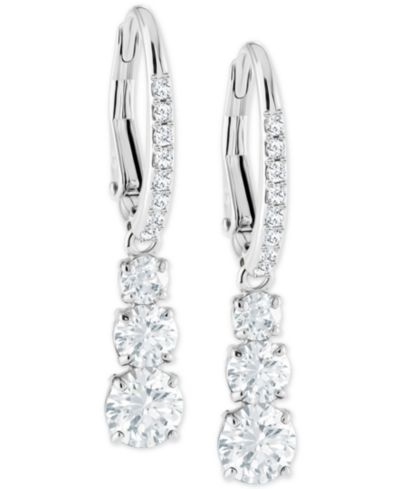 Серьги Swarovski с кристаллами Silver-Tone Drop