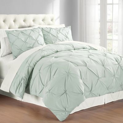 Cathay Home Inc. Premium Collection Pintuck 3-Pc. Comforter Set, King