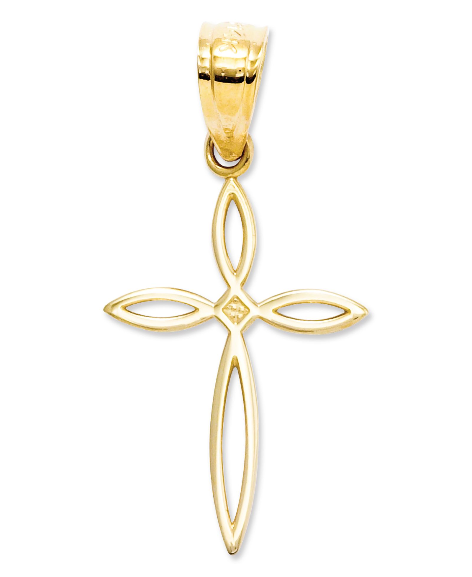 Подвеска-шарм Passion Cross в 14k Gold