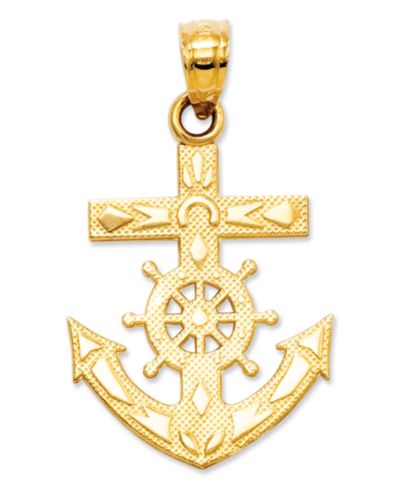 Подвеска 14k Gold Charm, Mariner's Cross Charm