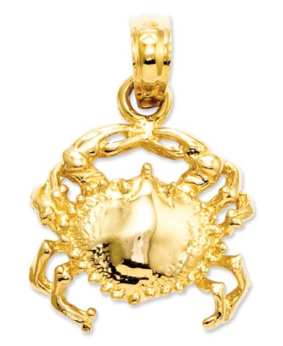 Золотой шарм Macy's Crab Charm, 14k Gold