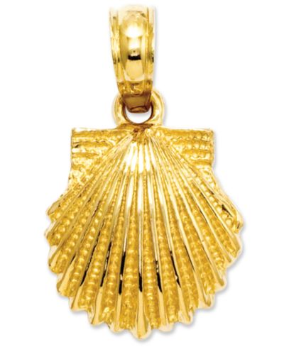 Подвеска Macy's 14k Gold Charm, Scallop Shell Charm