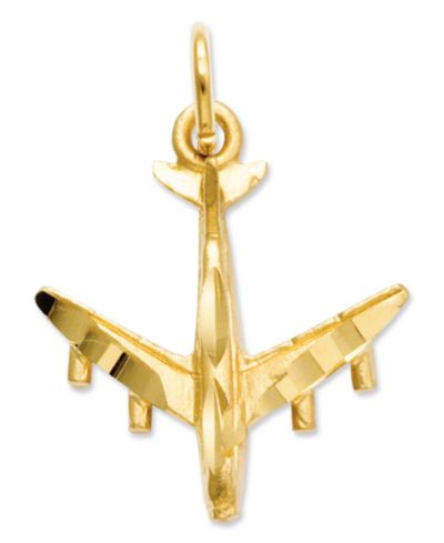 Подвеска 14k Gold Charm, 3D Airplane Charm