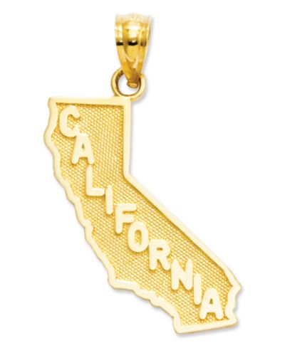 Подвеска-шарм 14k Gold California State Charm