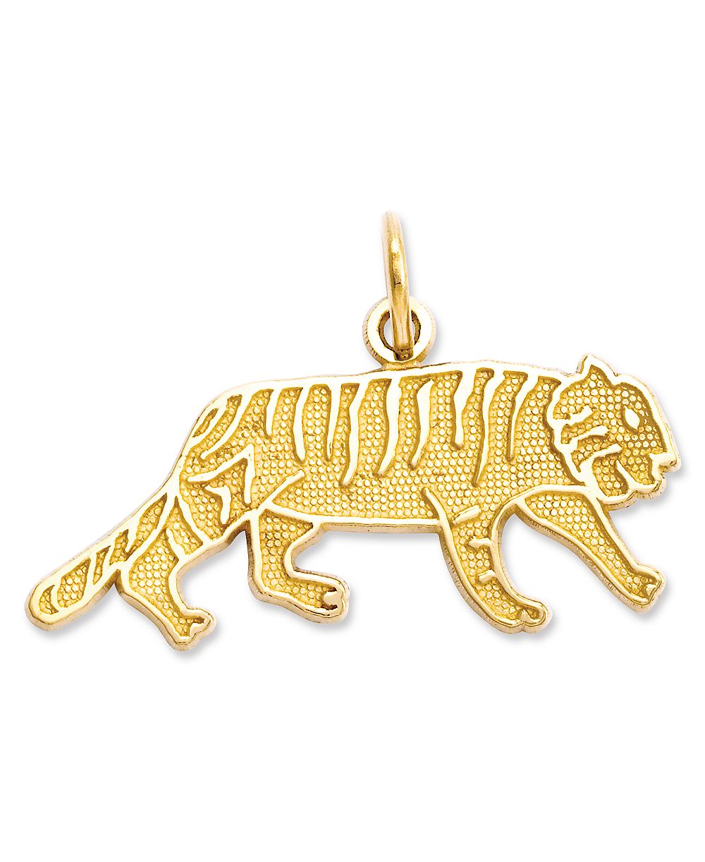 Подвеска 14k Gold Charm Tiger Charm