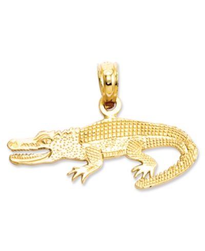 Подвеска Macy's 14k Gold Charm, Textured Alligator