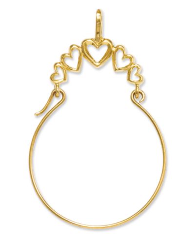 Держатель для шармов 14k Gold Polished 5-Heart