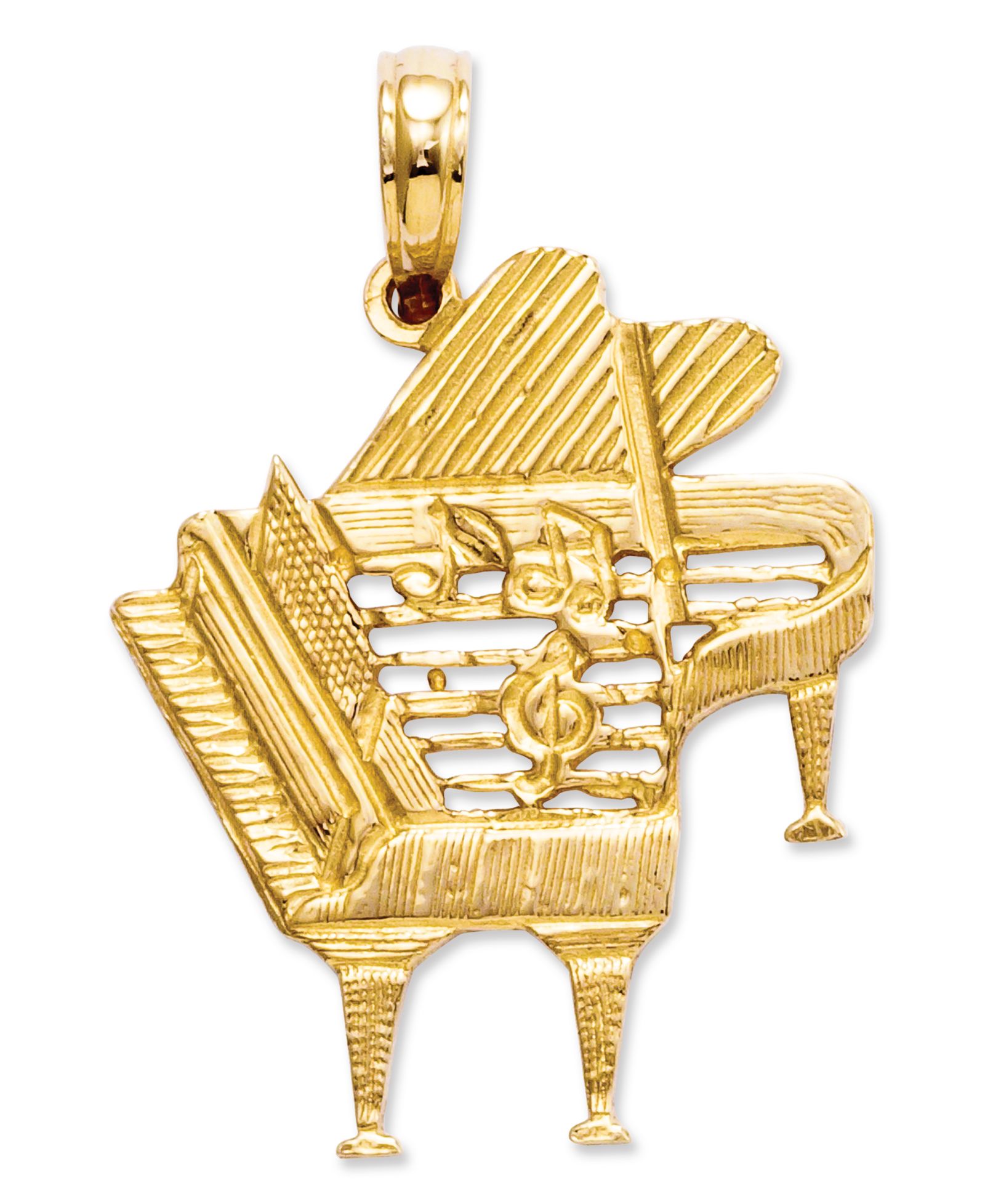Подвеска-шарм из золота 14k, шарм Пианино
