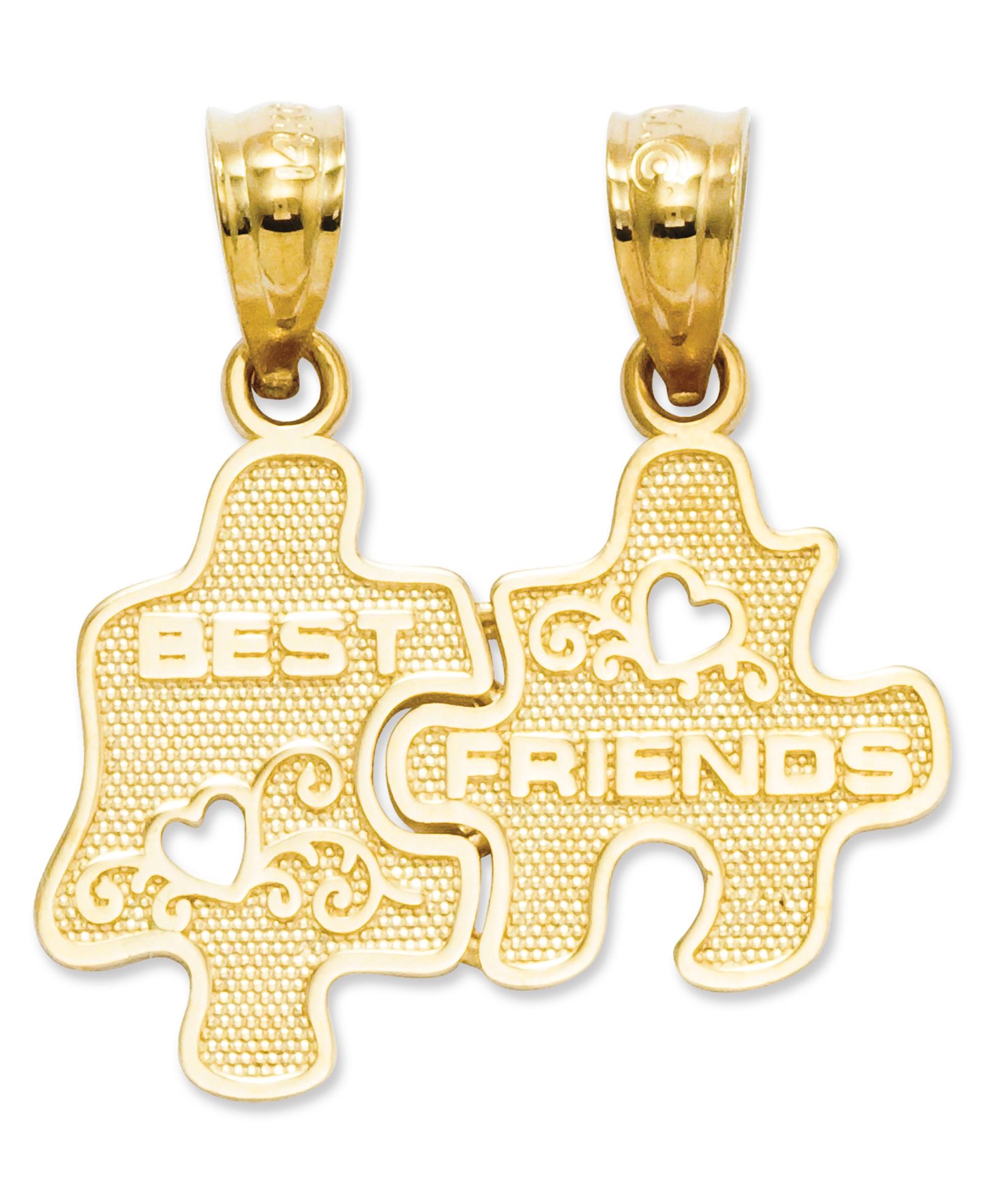 Подвеска 14k Gold Charm Best Friends Puzzle Break-Apart