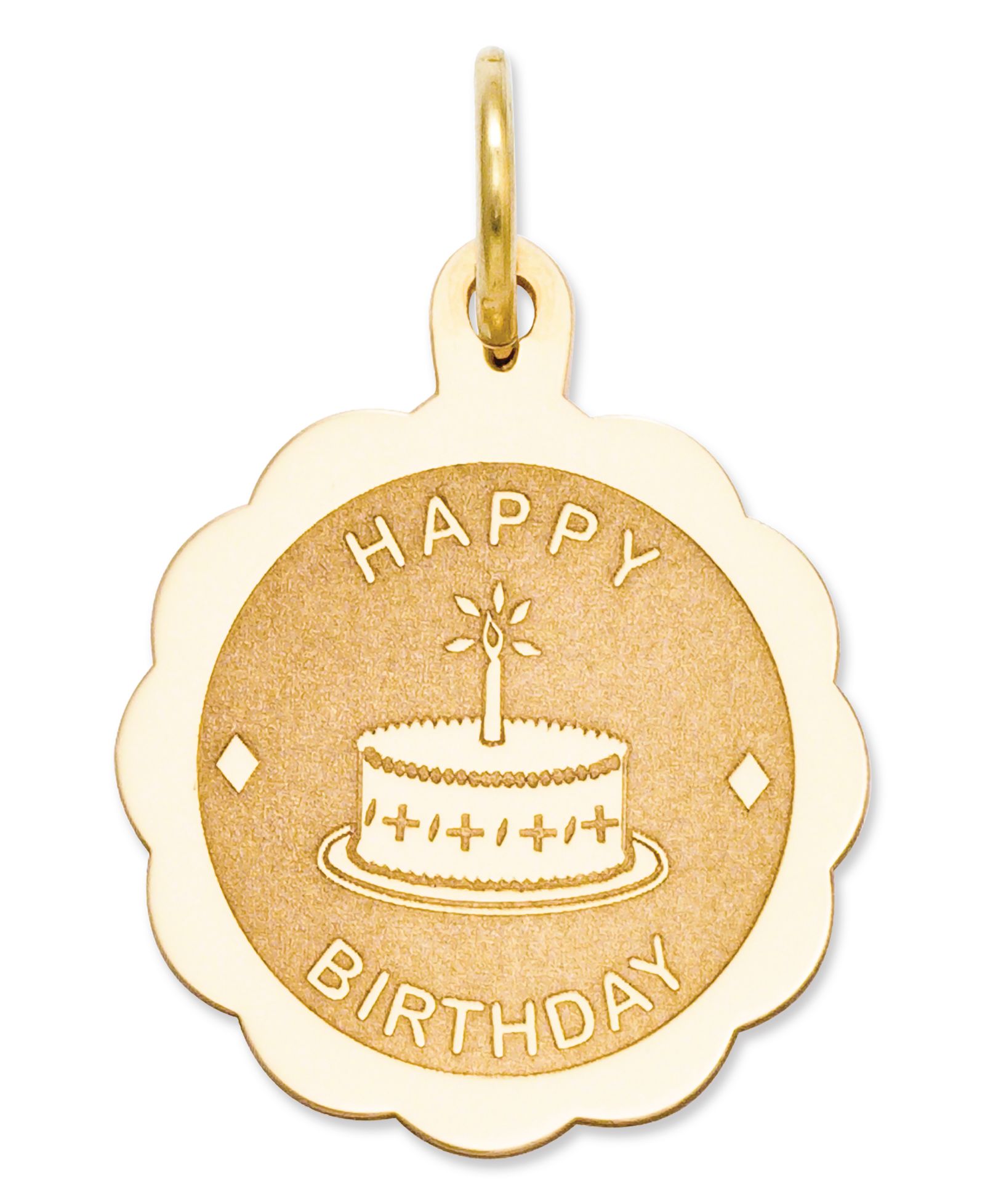 Подвеска 14k Gold Charm Happy Birthday