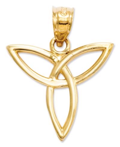 Macy's Подвеска-шарм из 14k золота, символ Angel Trinity