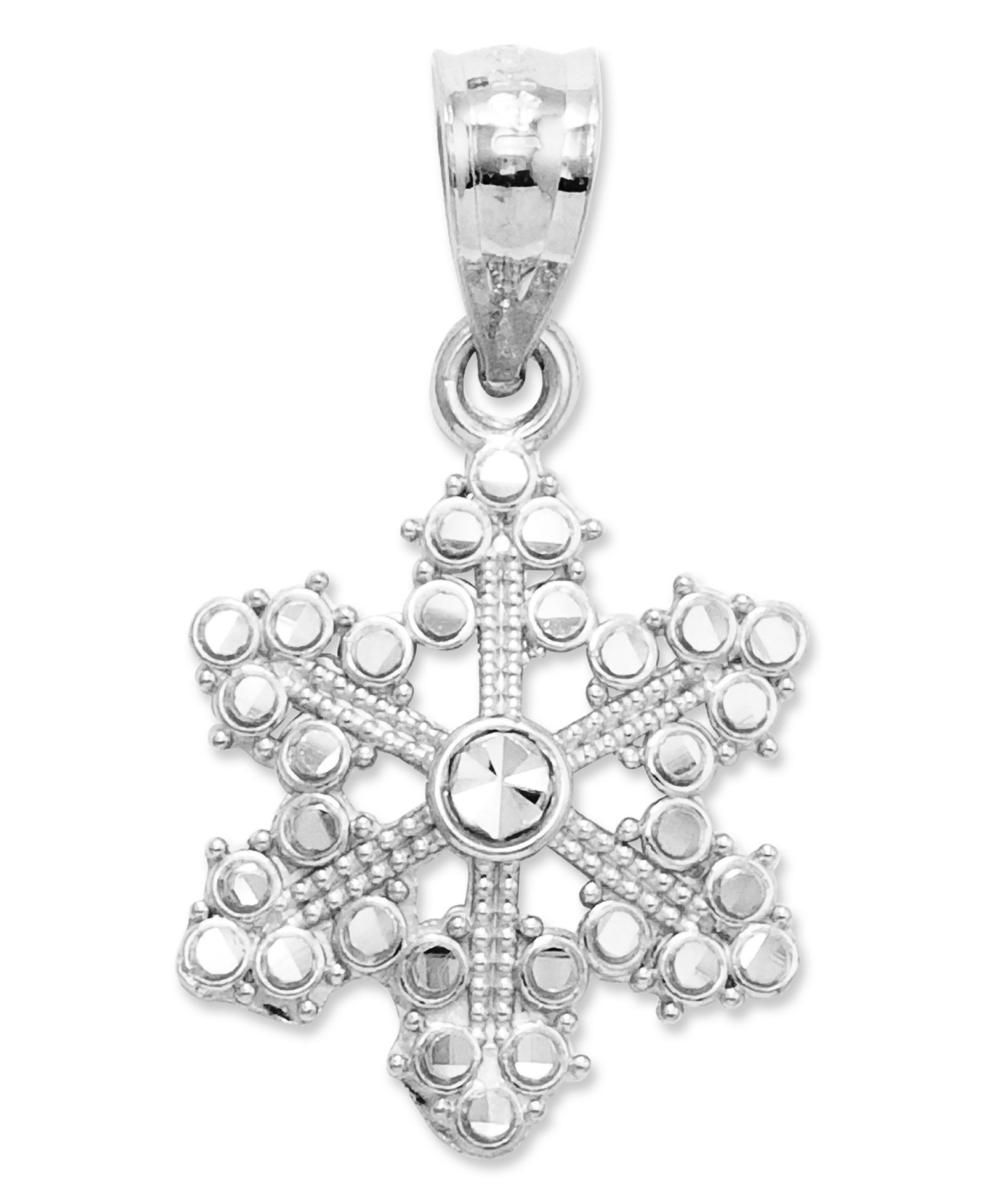 Подвеска Snowflake 14k White Gold Charm