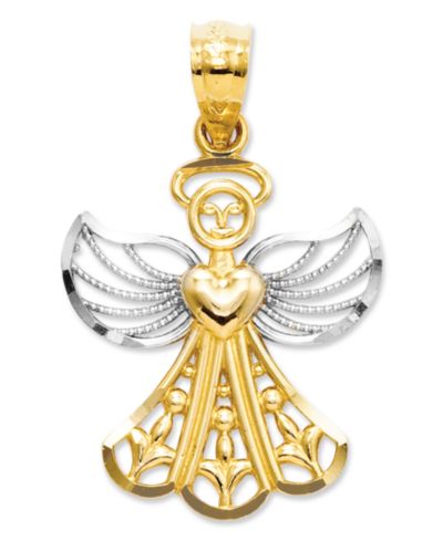 Подвеска Macy's Filigree Angel из 14k Gold и Sterling Silver