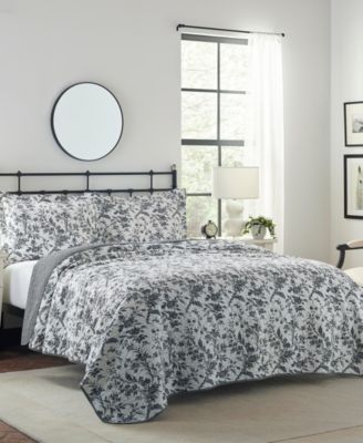 Laura Ashley комплект стеганого одеяла, хлопок, реверсивный, 3 шт., King