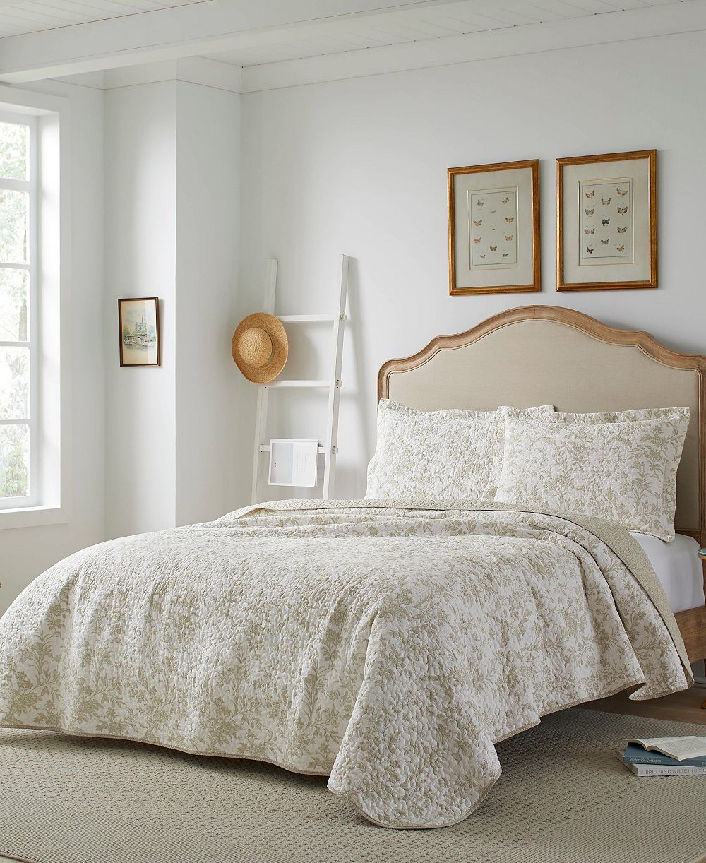 Laura Ashley Amberley Cotton Reversible 3-Pc. Quilt Set, King