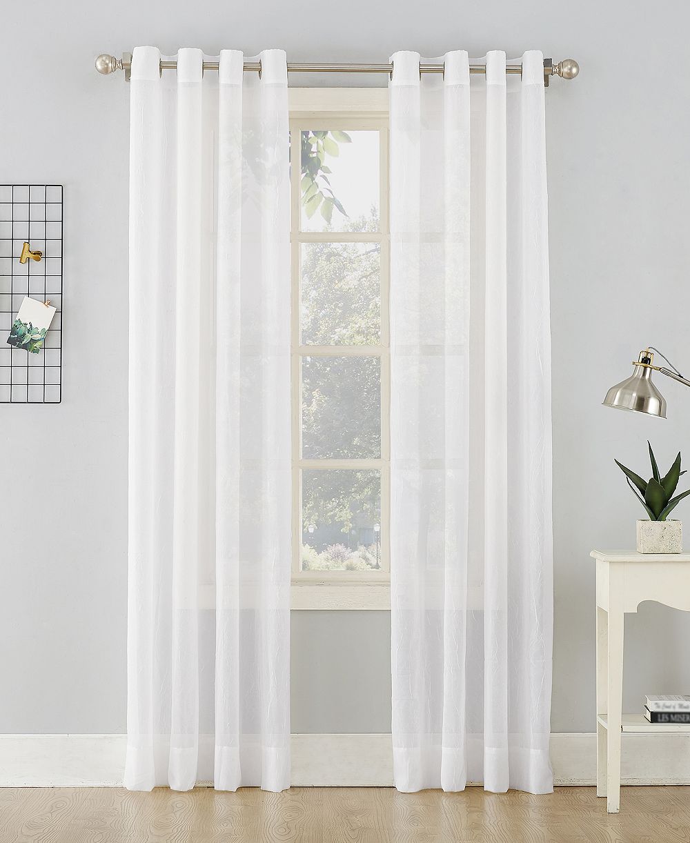 Прозрачная тюлевая занавеска No. 918 Crushed Sheer Voile Grommet