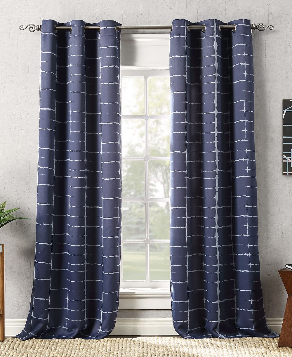Штора Saki Shibori Print Blackout Grommet Curtain Panel