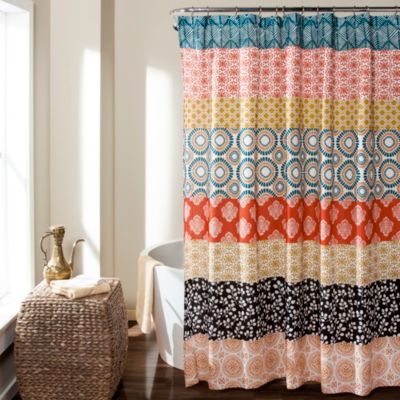 Lush Décor богемная полосатая штора для душа, 72" x 72"
