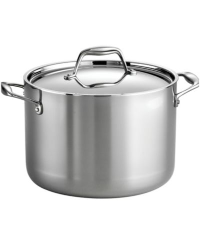 Tramontina Signature 8-Quart Tri-Ply Clad Stainless Steel Stock Pot с крышкой