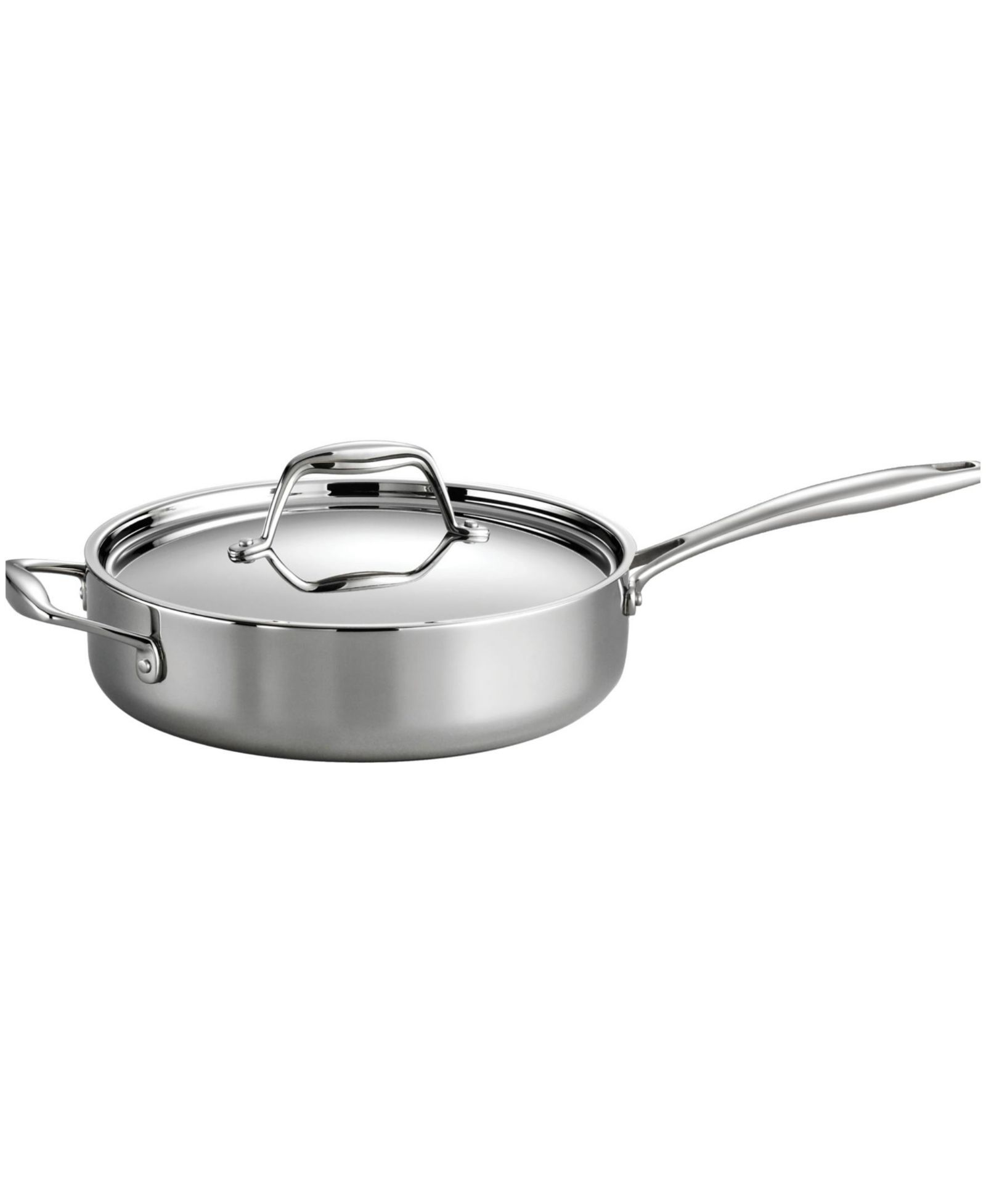 Tramontina Signature 3-Quart Tri-Ply Clad Stainless Steel Saute Pan with Lid