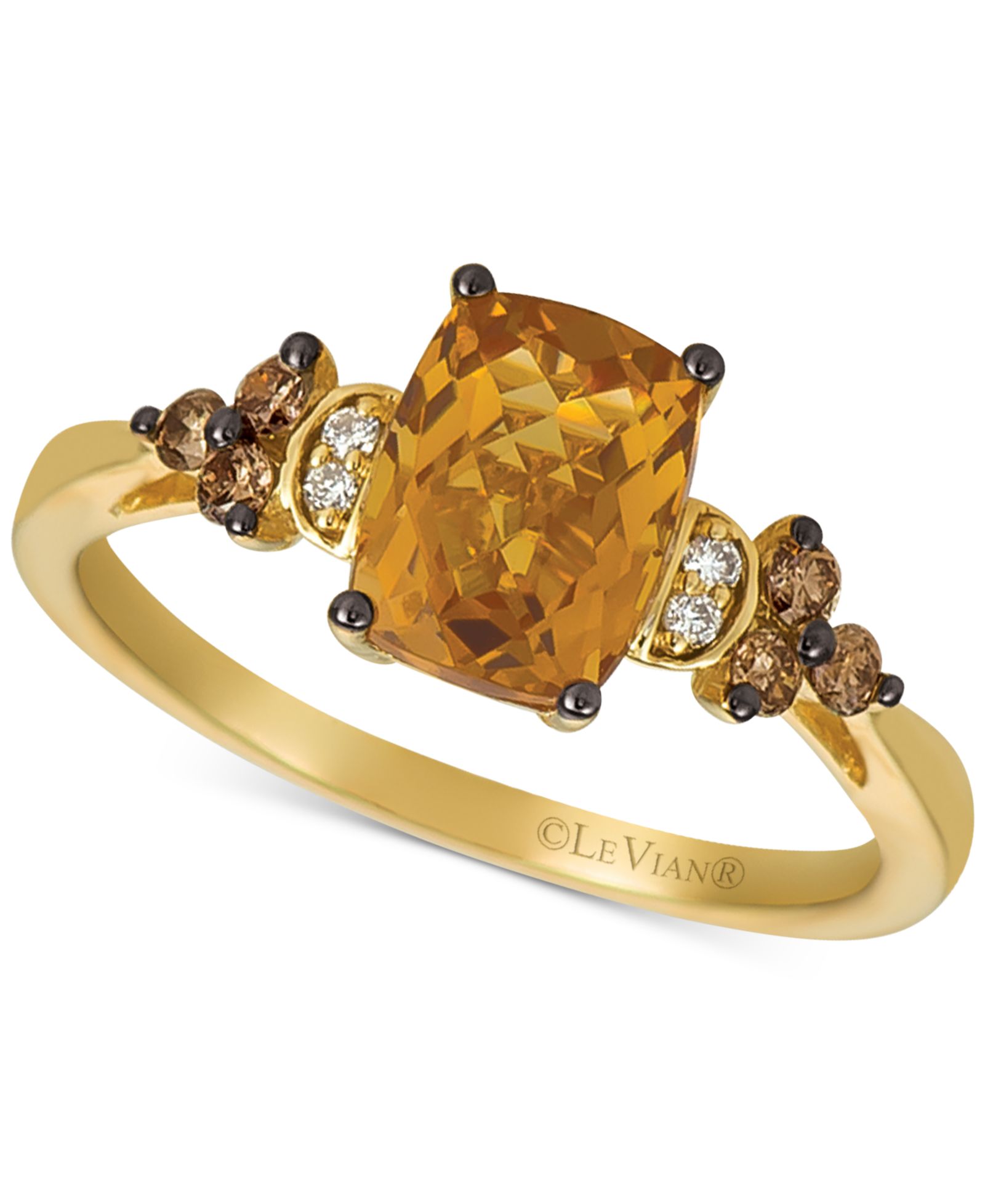 Кольцо Le Vian Cinnamon Citrine & Vanilla and Chocolate Diamond 14k Gold
