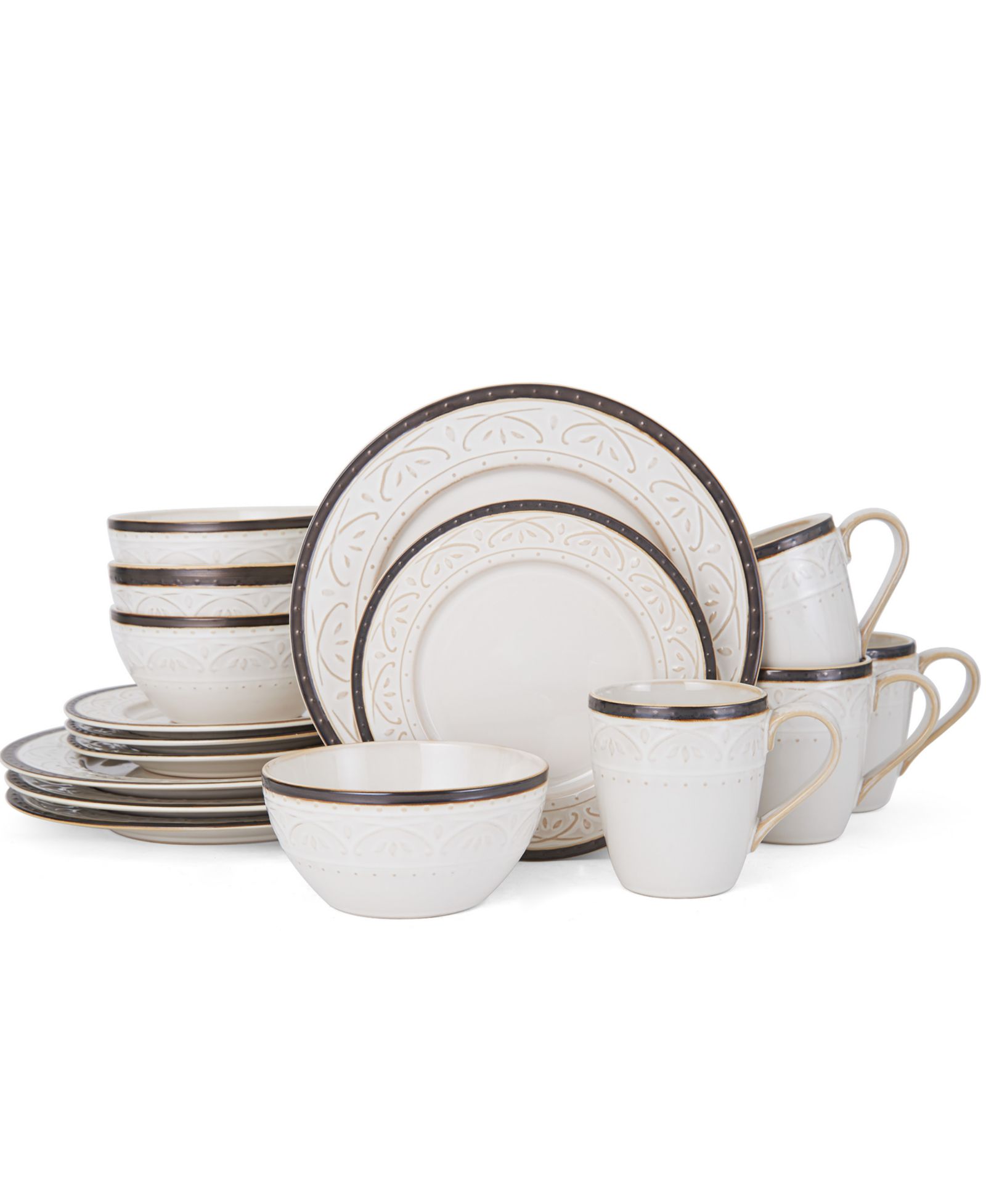 Pfaltzgraff Promenade Scroll 16 Pc. Dinnerware Set, Service for 4