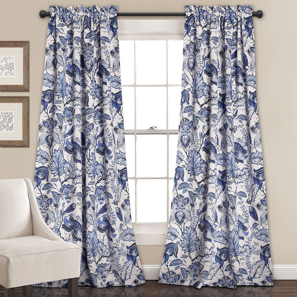 Шторы Lush Decor Cynthia Jacobean для гостиной и спальни, пара, 52"W x 84"L+2"