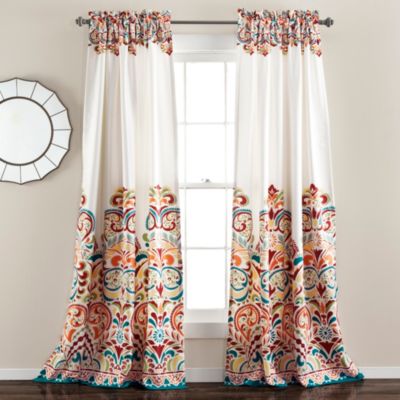 Lush Decor Clara Шторы для окон Clara Light Filtering, пара 52"W x 84"L +2" - Цветные шторы для гостиной - Бохо шторы для спальни