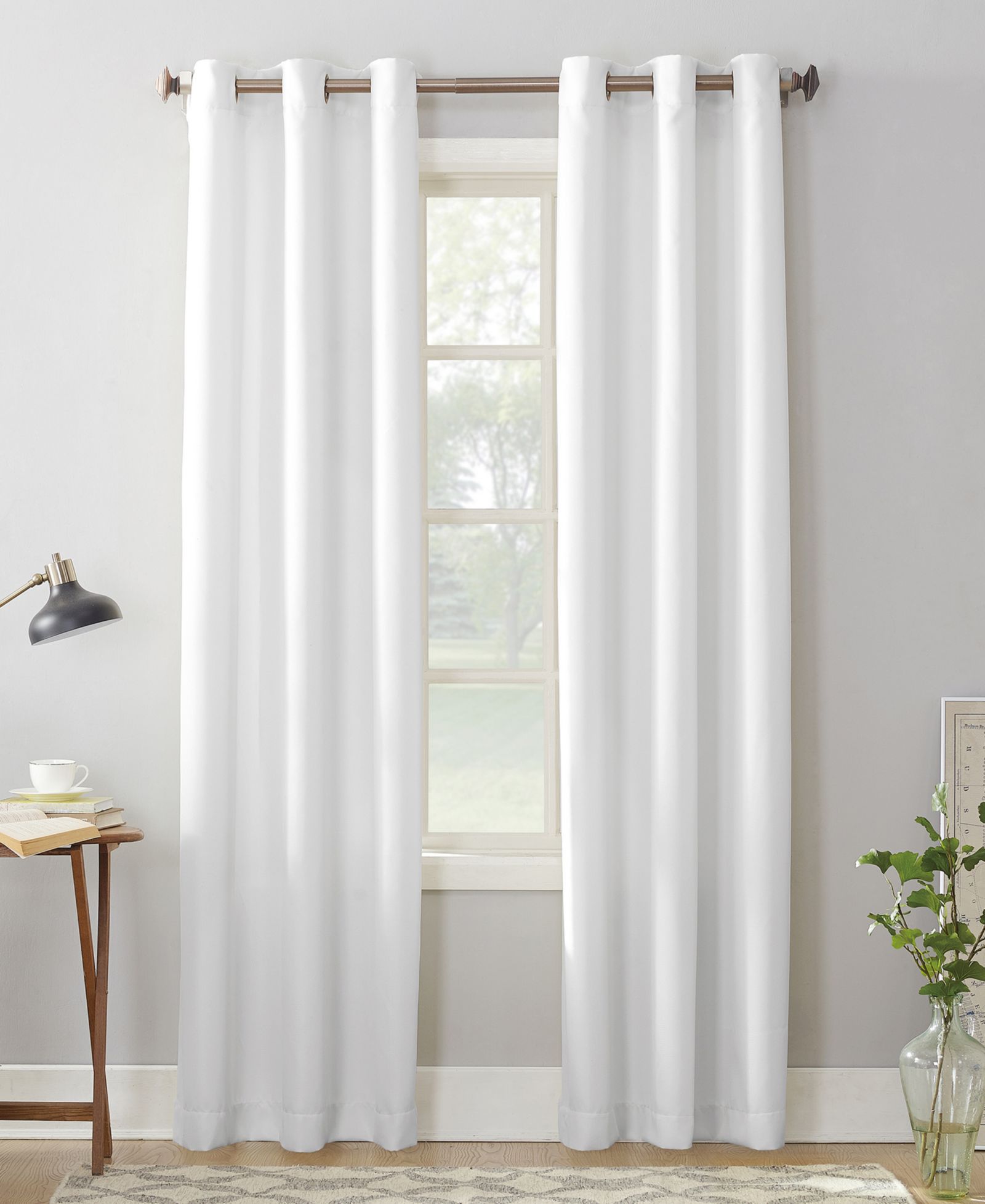 Montego Casual Textured Semi-Sheer Grommet Curtain Panel