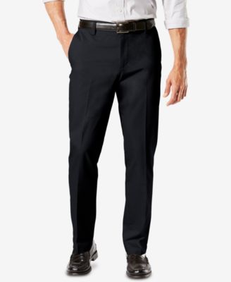 Dockers Men's Signature Lux Cotton Straight Fit Creased Stretch Khaki Pants