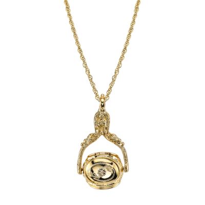 Подвеска 2028 Gold-Tone 3-Sided Spinner Locket Necklace 30"