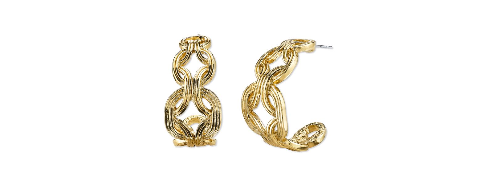 Серьги-кольца 2028 Gold-Tone