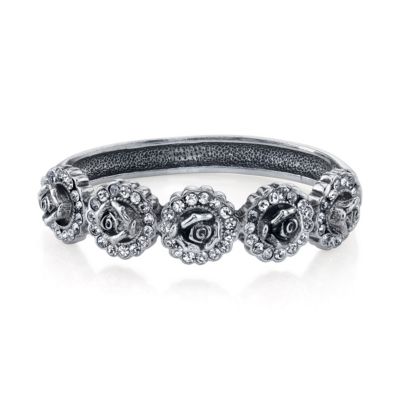 Браслет 2028 Silver-Tone Crystal Flower